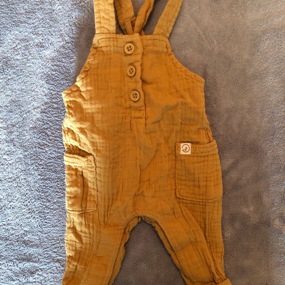 Mustard Yellow Little Planet Overalls